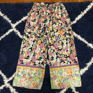 NWT Zara Floral Wide Legged Pants